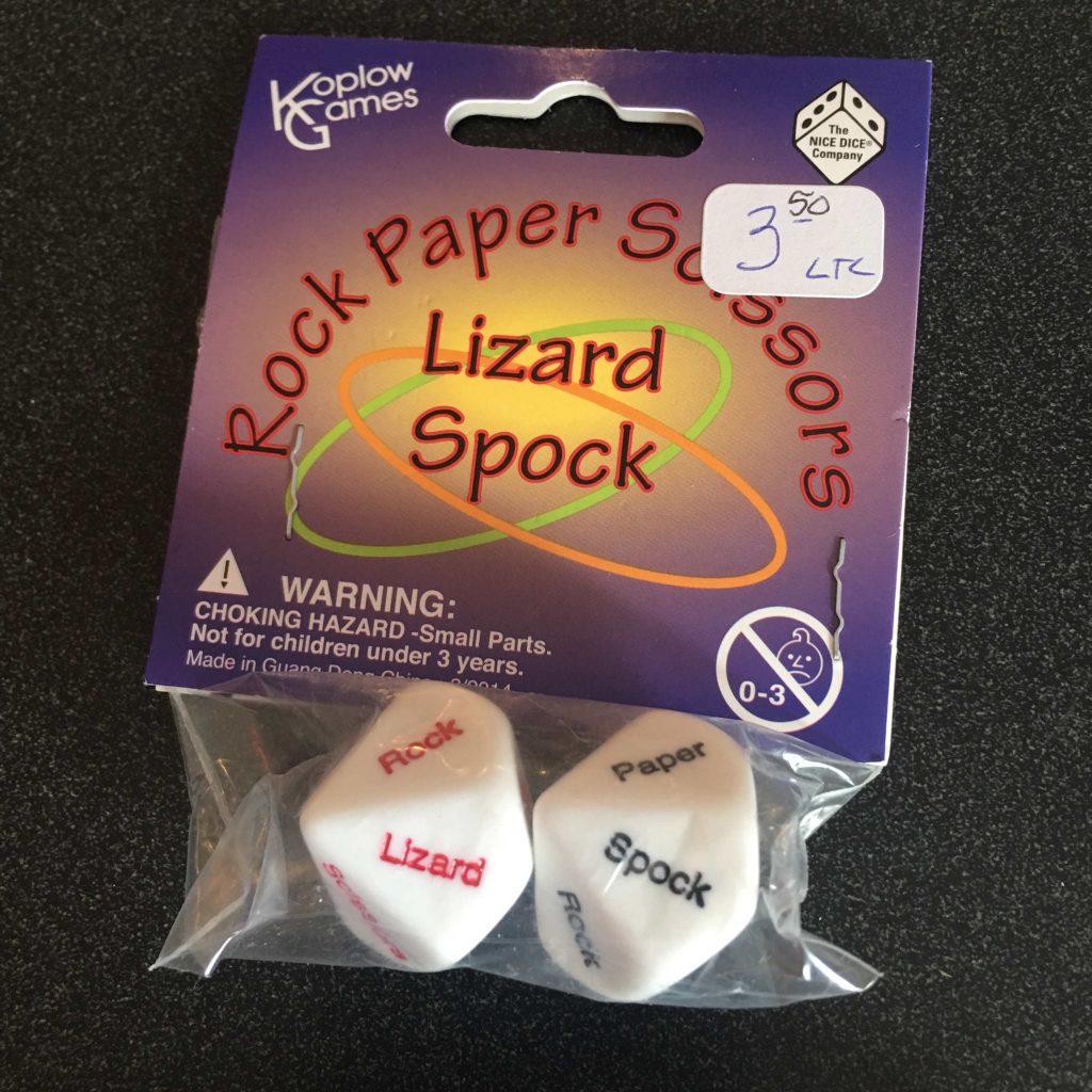 Rock, Paper, Scissors, Lizard, Spock Dice